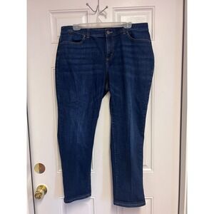 Talbots Simply Flattering 5 Pocket Boyfriend Dark Wash Jeans Women's 16W